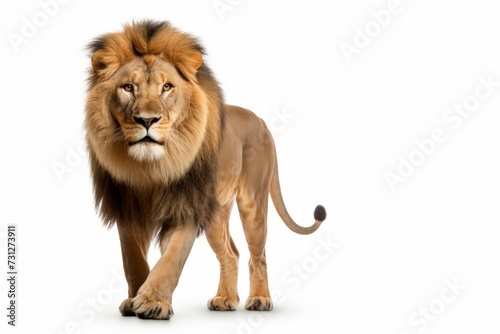 Lion isolated on a plain background