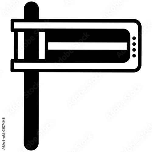 Matraca glyph and line vector illustration