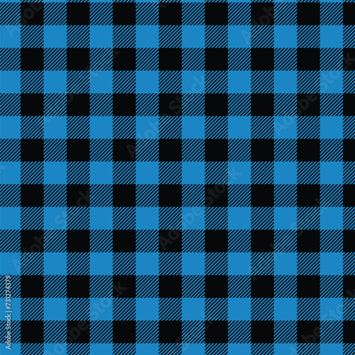 blue checked fabric texture