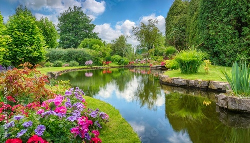beautiful garden pond