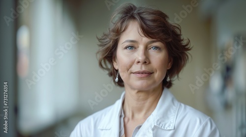 Warm and Approachable Female Doctor at Workplace