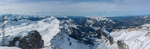 Winterpanorama Hoher Ifen Richtung Bodensee © Gerhard
