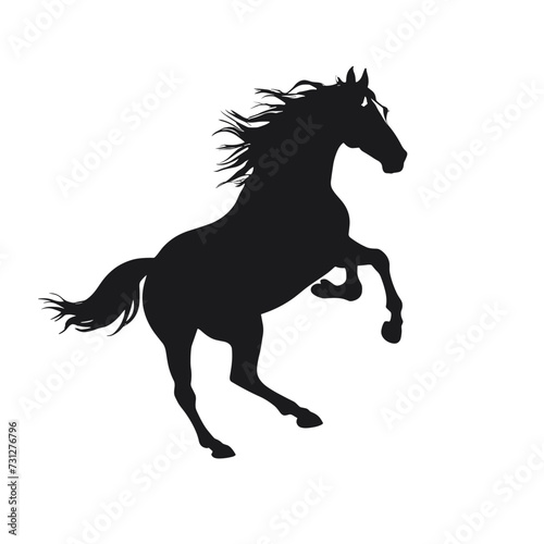 Running horse silhouette vector illustration