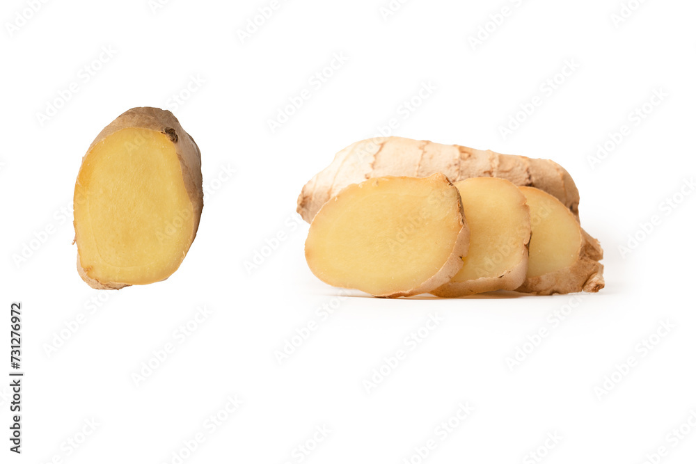 Ginger root isolated on white background. Ginger root isolated on white background.