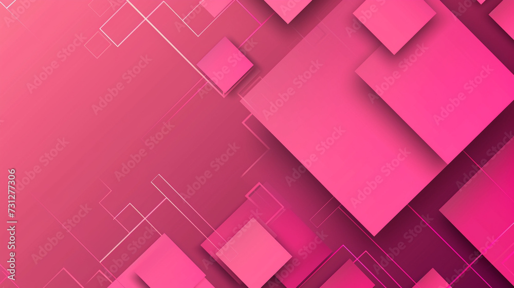 Obraz premium fuchsia color square shape background presentation design. PowerPoint and Business background,