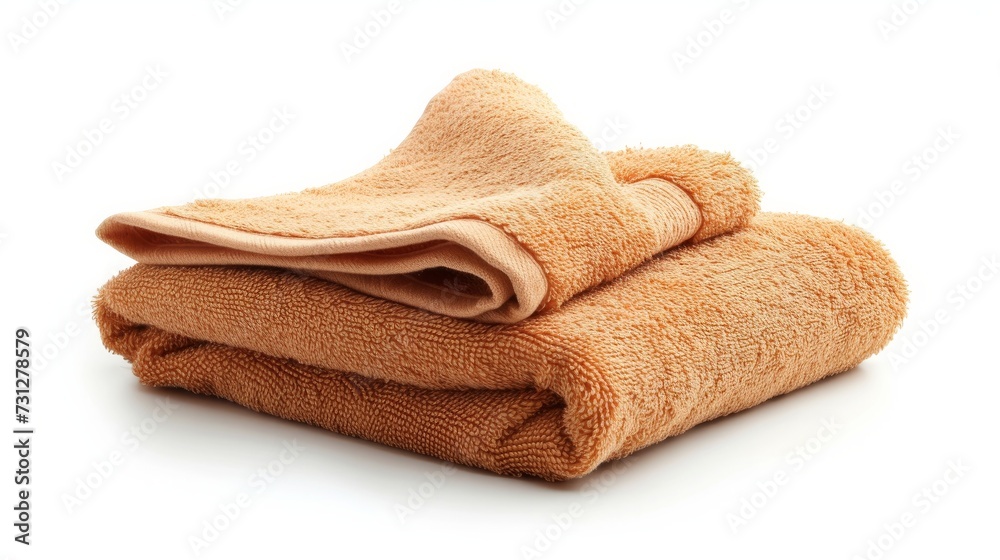 A towel isolated on a white background A towel isolated on a white background