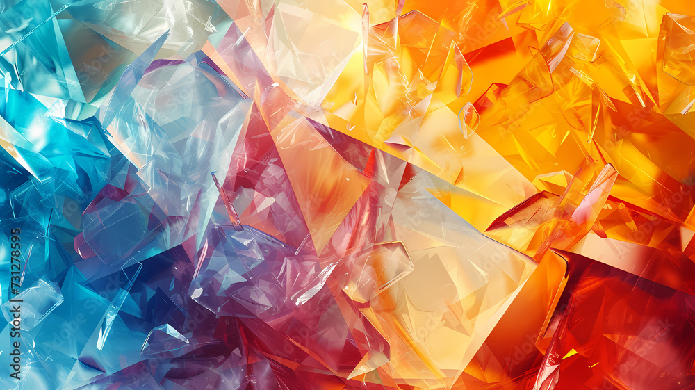 Vibrant Abstract Crystal Digital Artwork Background Vibrant Abstract Crystal Digital Artwork Background