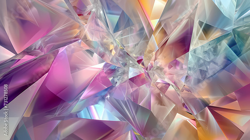 Expressive Abstract Crystal Digital Artwork Background