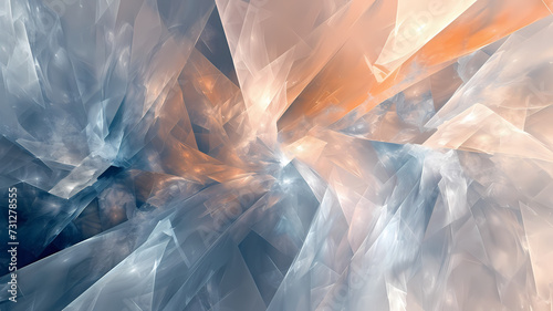 Dynamic Abstract Crystal Digital Artwork Background
