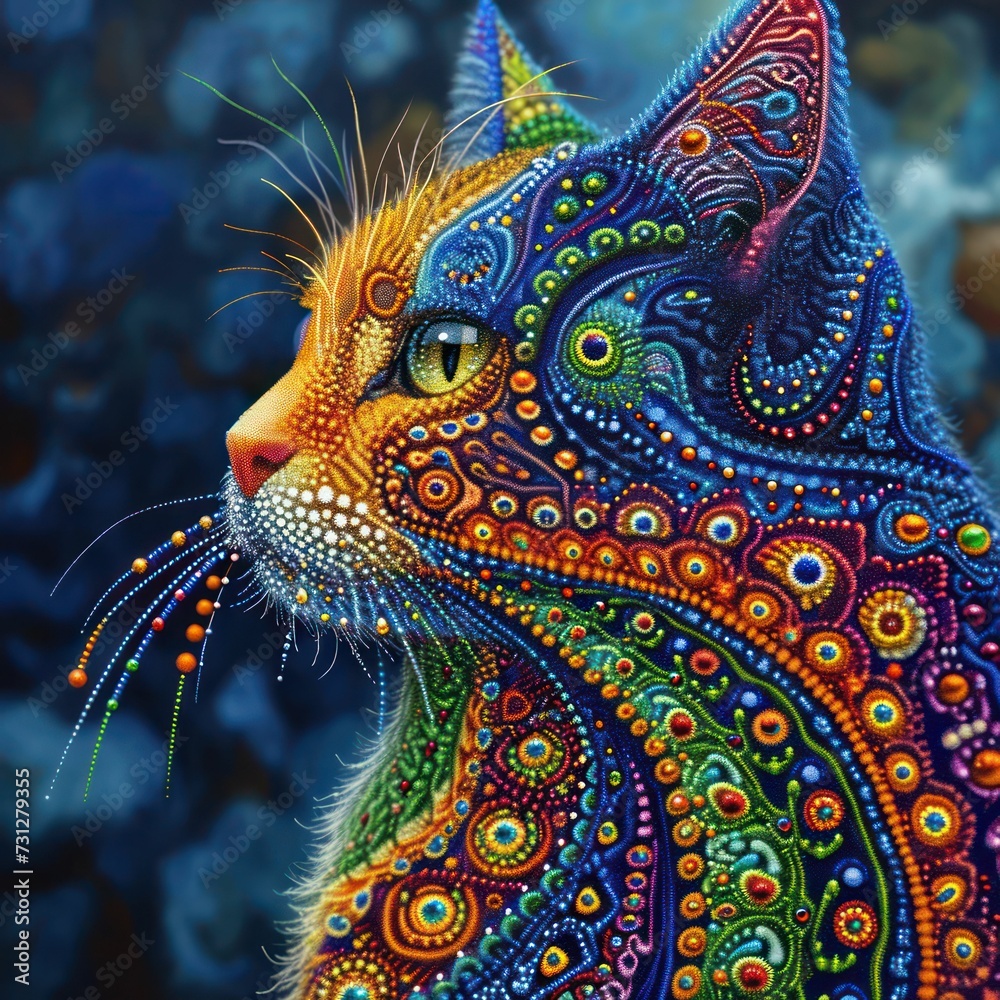 mandala image of a cat mandala image of a cat