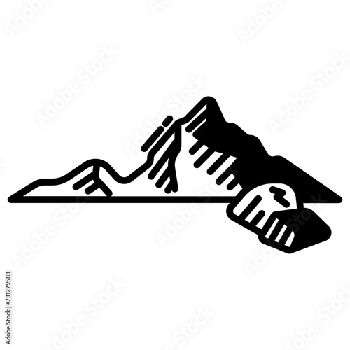 summit glyph and line vector illustration