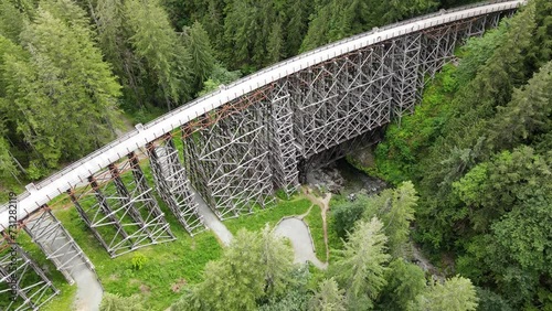 The Kinsol Trestle also known as the Koksilah River Trestle is a wooden railway trestle located on Vancouver Island in British Columbia Canada photo