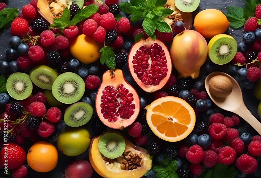 Varieté de fruits, nature morte Varieté de fruits, nature morte