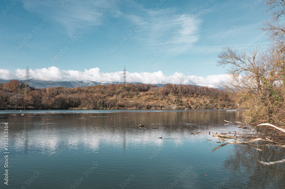 Fototapeta premium le bord du Rhône, Suisse