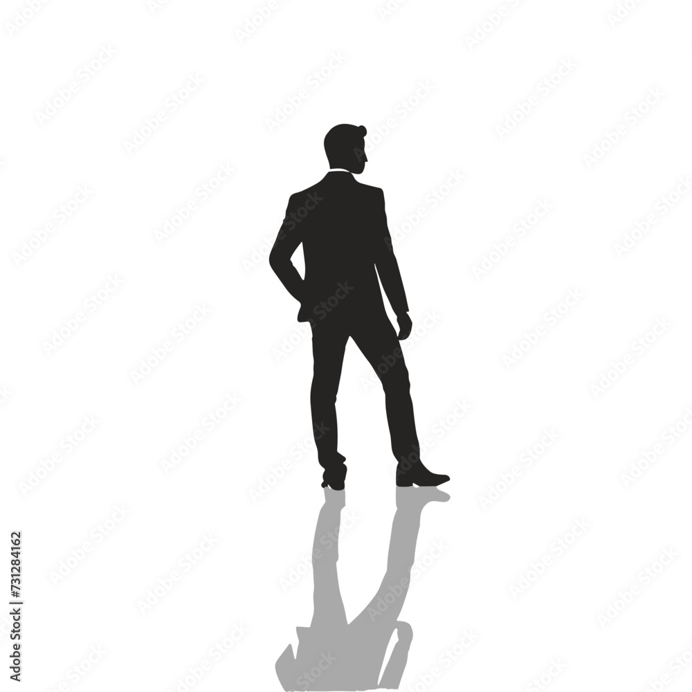 Man silhouette black and white vector illustration isolated background Man silhouette black and white vector illustration isolated background