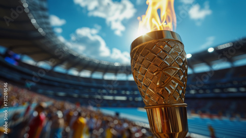 Summer olympic games, sport arena, olympic torch © DB Media