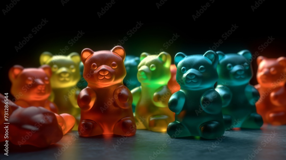 A set of gummy bears A set of gummy bears