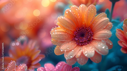 Colorful flower that inspire creativity. AI generate illustration