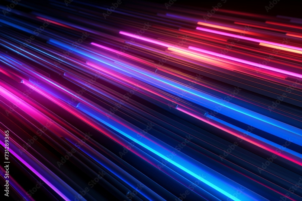 abstract ascending pink blue neon lines isolated on black background. Digital ultraviolet wallpaper abstract ascending pink blue neon lines isolated on black background. Digital ultraviolet wallpaper