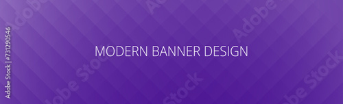 Violet abstract banner with light white checkered texture, modern geometric pattern. Background template 