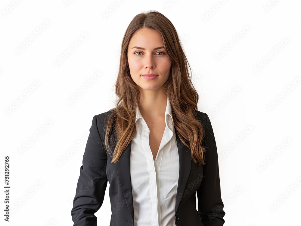 Confident Businesswoman Poses in a Suit Confident Businesswoman Poses in a Suit
