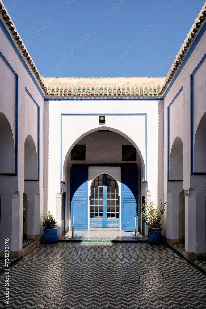 The Bahia palace, Marrakech, Morocco. The Bahia palace, Marrakech, Morocco.