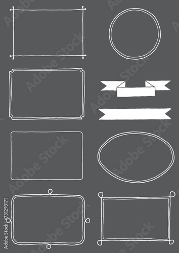 Set-of-Frames - hand-drawn and digitized as vector graphics and organized in three layers, further settings and modifications allow a variety of representations