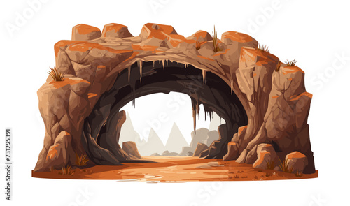 cave isolated vector style on isolated background illustration