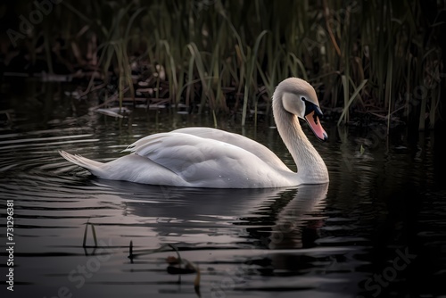 swan on the lake  generative ai