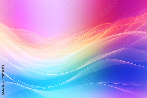 Abstract background with smooth lines in pink, blue and purple colors. Generative Ai