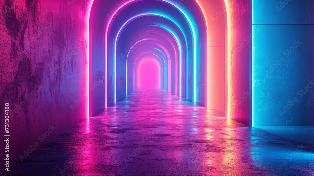 Bold neon colors pop against dark backgrounds Bold neon colors pop against dark backgrounds