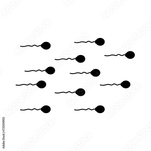 Sperm icon flat design illustration