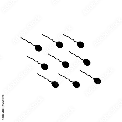 Sperm icon flat design illustration