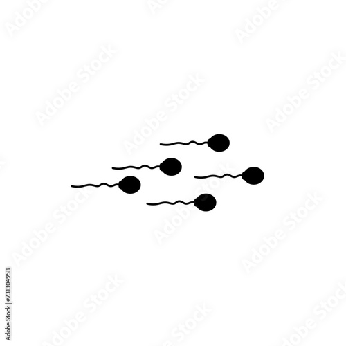 Sperm icon flat design illustration