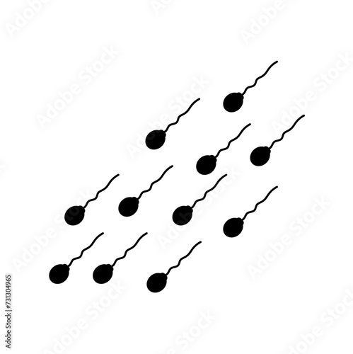 Sperm icon flat design illustration