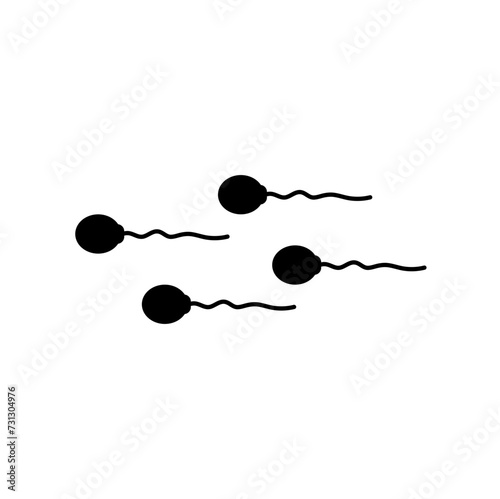 Sperm icon flat design illustration