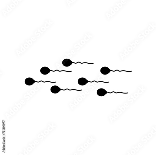 Sperm icon flat design illustration