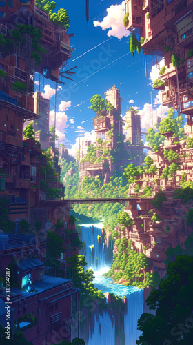 Wallpaper Mural planet earth future solar power illustration manga style Torontodigital.ca