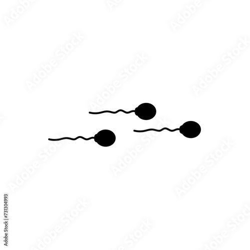 Sperm icon flat design illustration