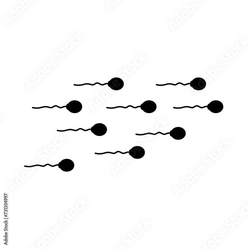 Sperm icon flat design illustration