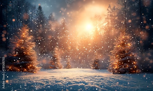 Create backdrops with a winter theme, featuring snow-covered landscapes and festive elements © Zain