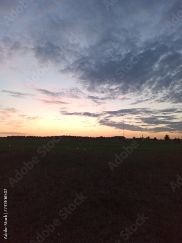 sunset over the field © Samanta