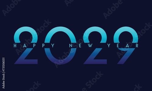 New year 2029 design vector happy new year 2029 logo design background 