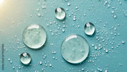 drops of gel face serum top view abstract gel drops for design liquid gel moisturizer