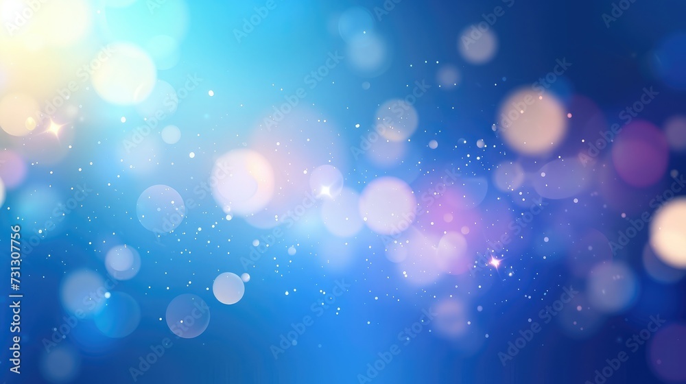Obraz premium Blurred Lights on blue gradient abstract background high light in middle design for presentation. light blue gradient background