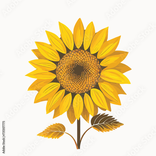 Sunflower on a white background © Hogr