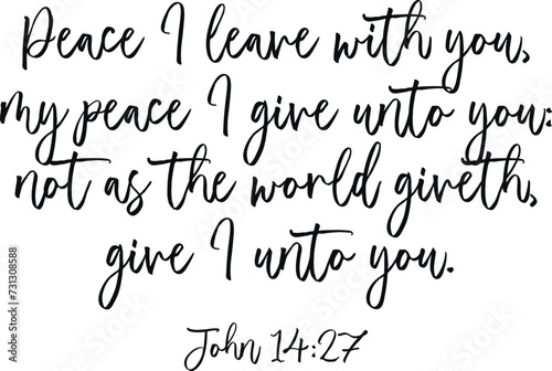 Peace Bible Verse on white background Christian encouraging quote vector