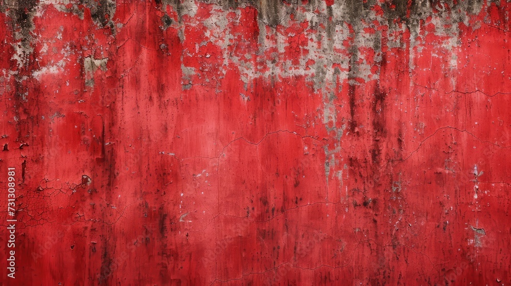 Naklejka premium Red cement texture wall for background