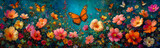 Butterfly and Fresh Blooms. Summer Symphony