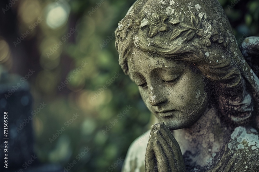 Beautiful old southern cemetery statue